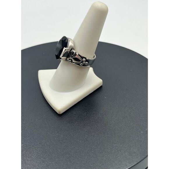 Silpada 925 Sterling Silver Black Chalcedony Ring Sz 8.5, 10.13 grams #R1410 - Picture 3 of 8